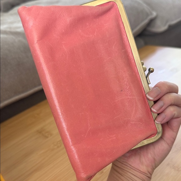 HOBO Pink Leather Frame-Clasp Wallet - Picture 8 of 15